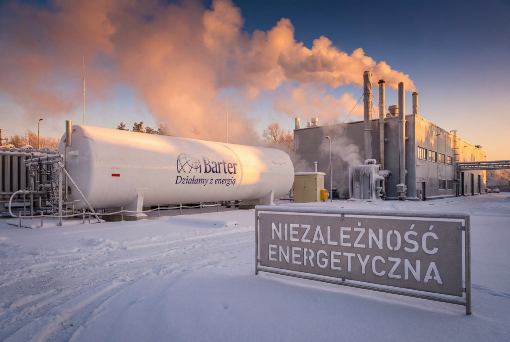 Przemysłowa instalacja zbiornikowa na gaz płynny LPG Barter S.A. przy zakładzie produkcyjnym – niezależność energetyczna dla firm.